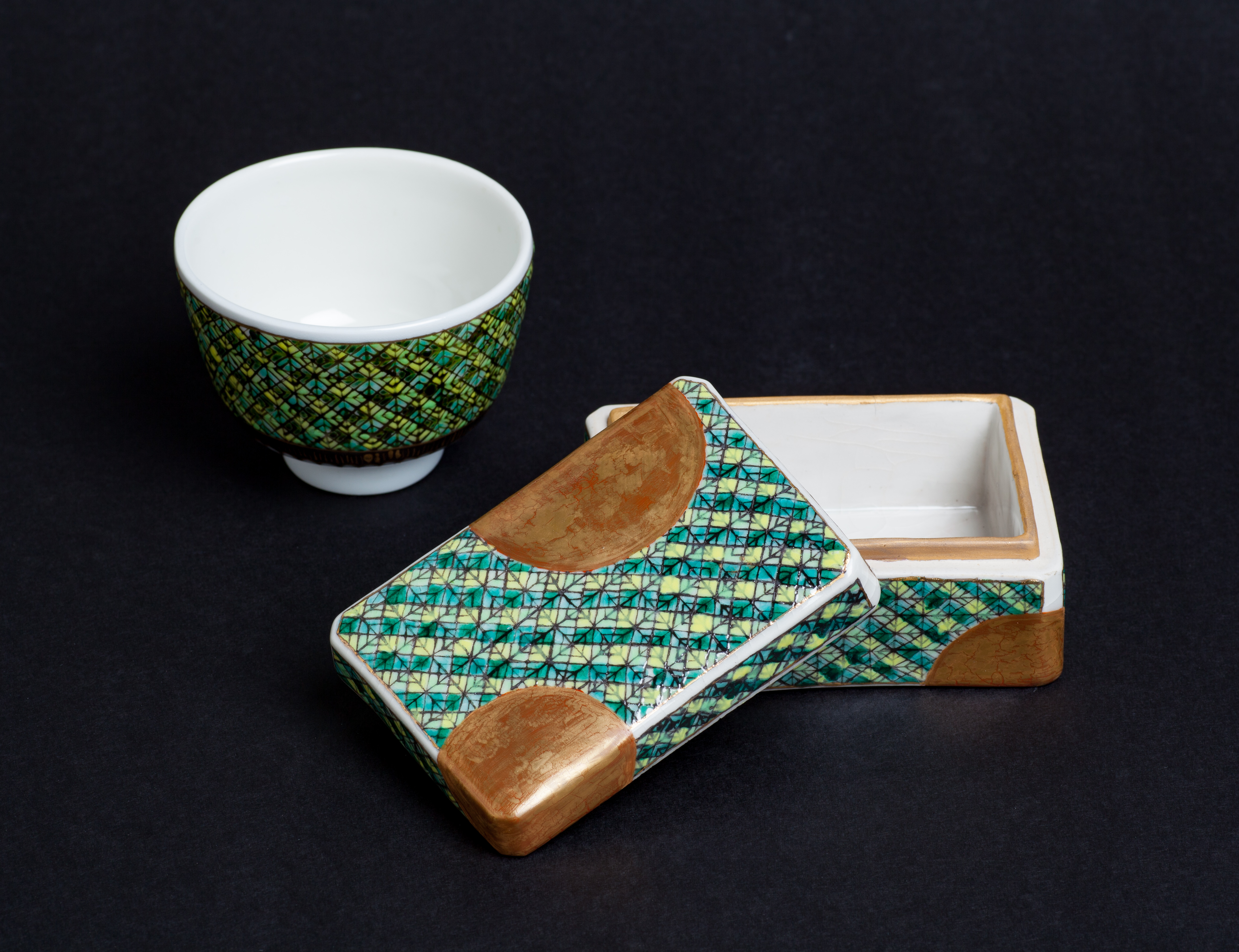 Woven Series, Carved Box and Teacup